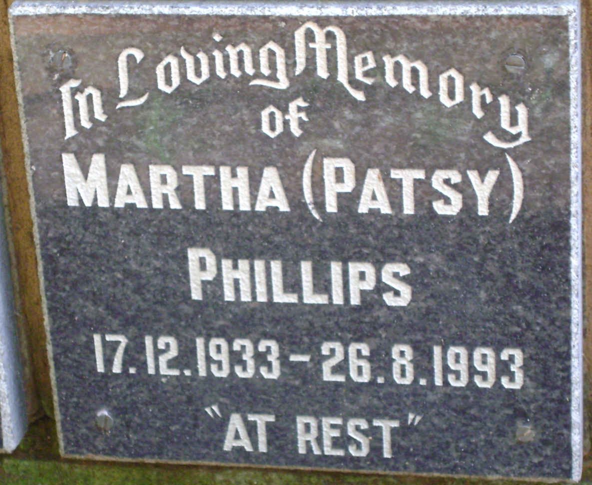 PHILLIPS Martha 1933-1993