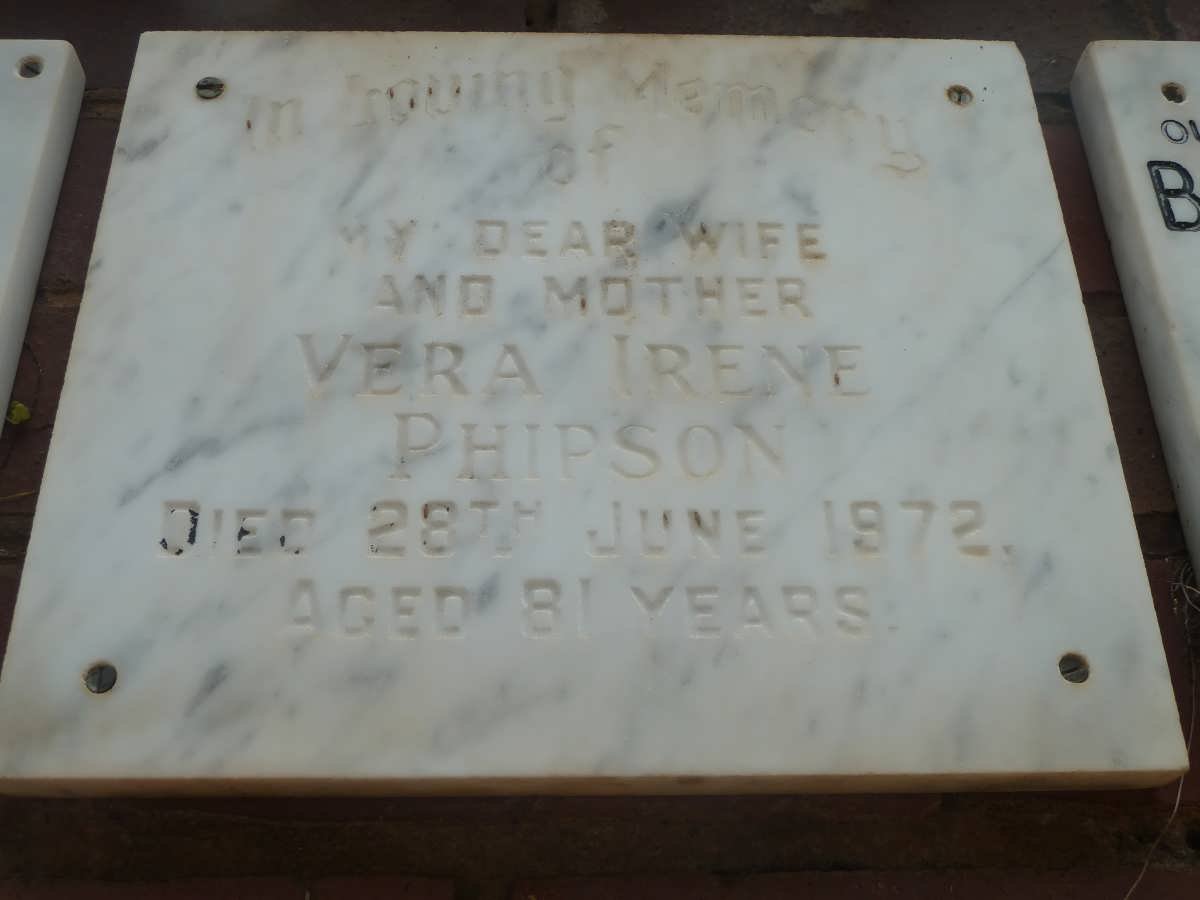 PHIPSON Vera Irene -1972