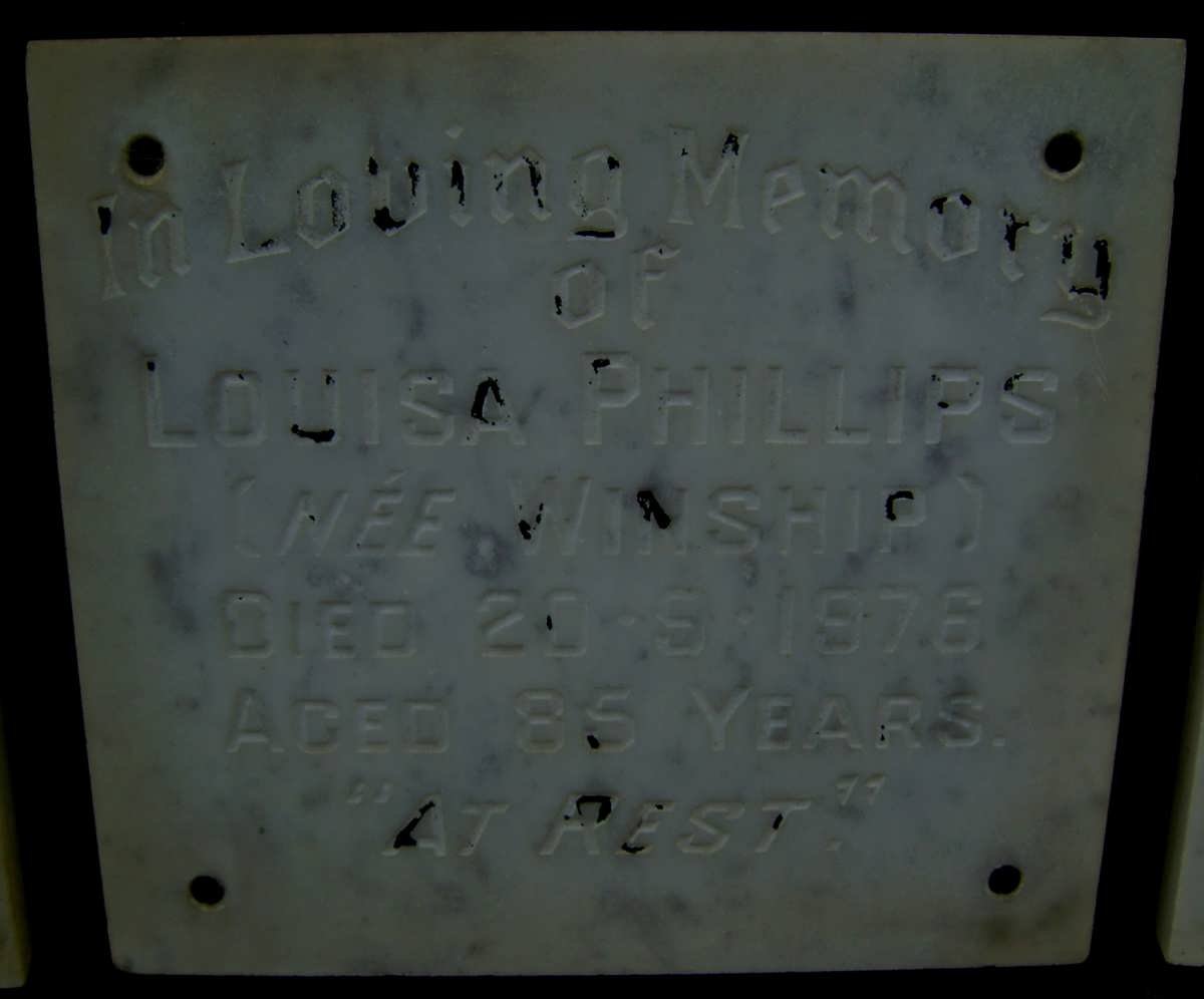 PHILLIPS Louisa nee WINSHIP -1976