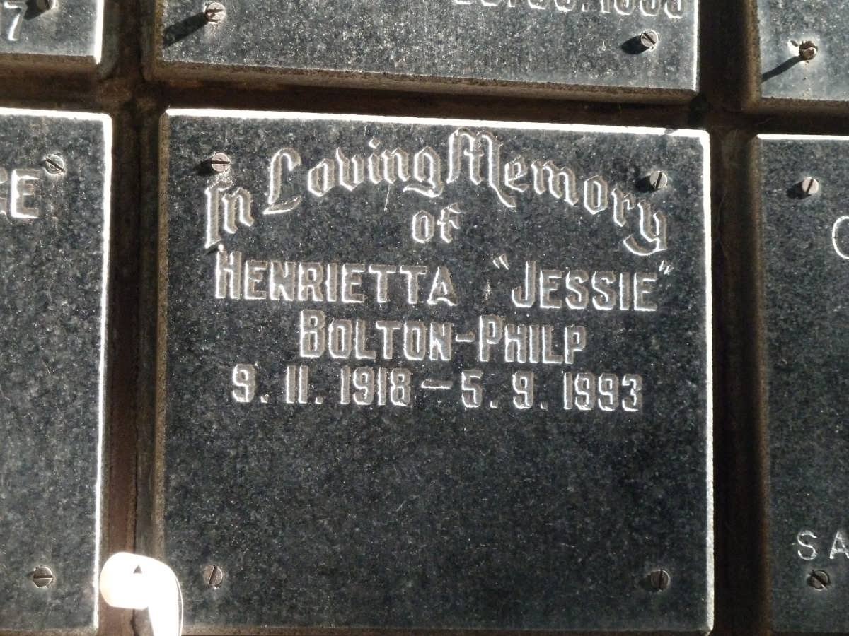 PHILP Henrietta, Bolton 1918-1993