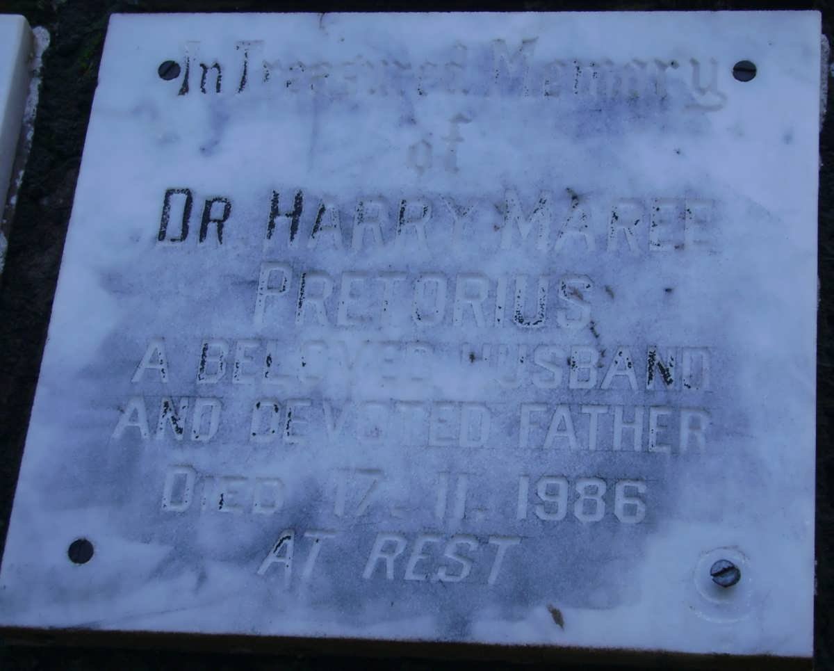 PRETORIUS Harry Maree -1986