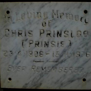 PRINSLOO Chris 1906-1976