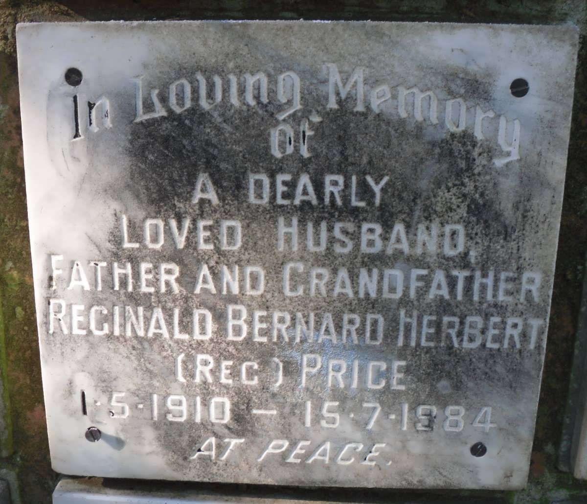 PRICE Reginald Bernard Herbert 1910-1984
