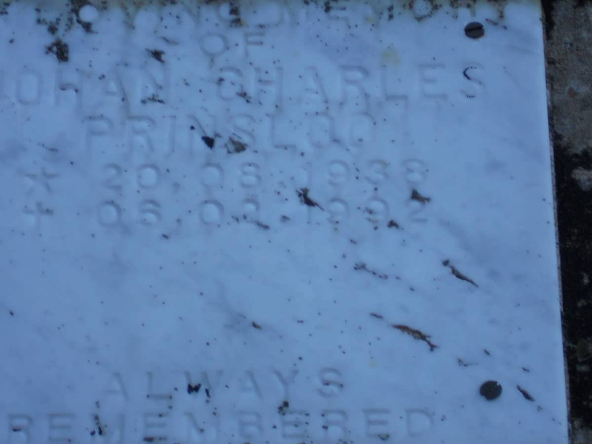PRINSLOO Johan Charles 1938-1992