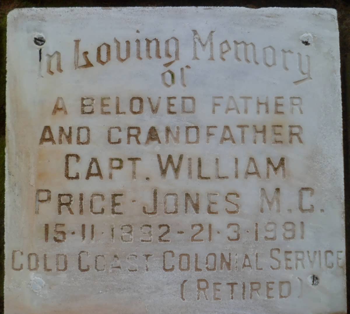 PRICE-JONES William 1892-1981