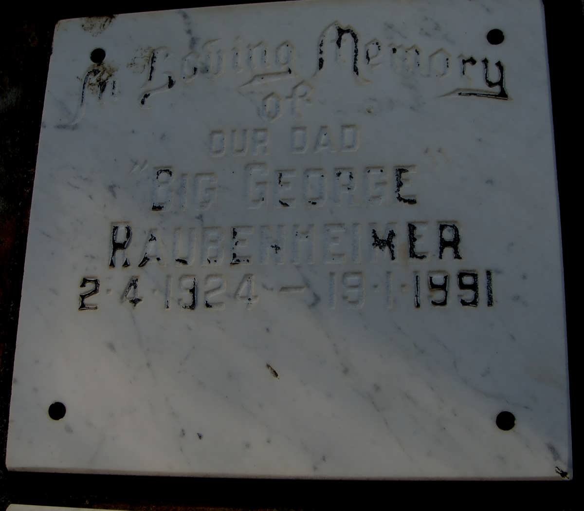 RAUBENHEIMER George 1924-1991