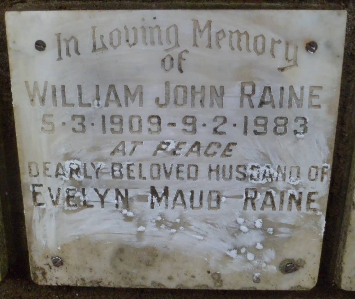 RAINE William John 1909-1983