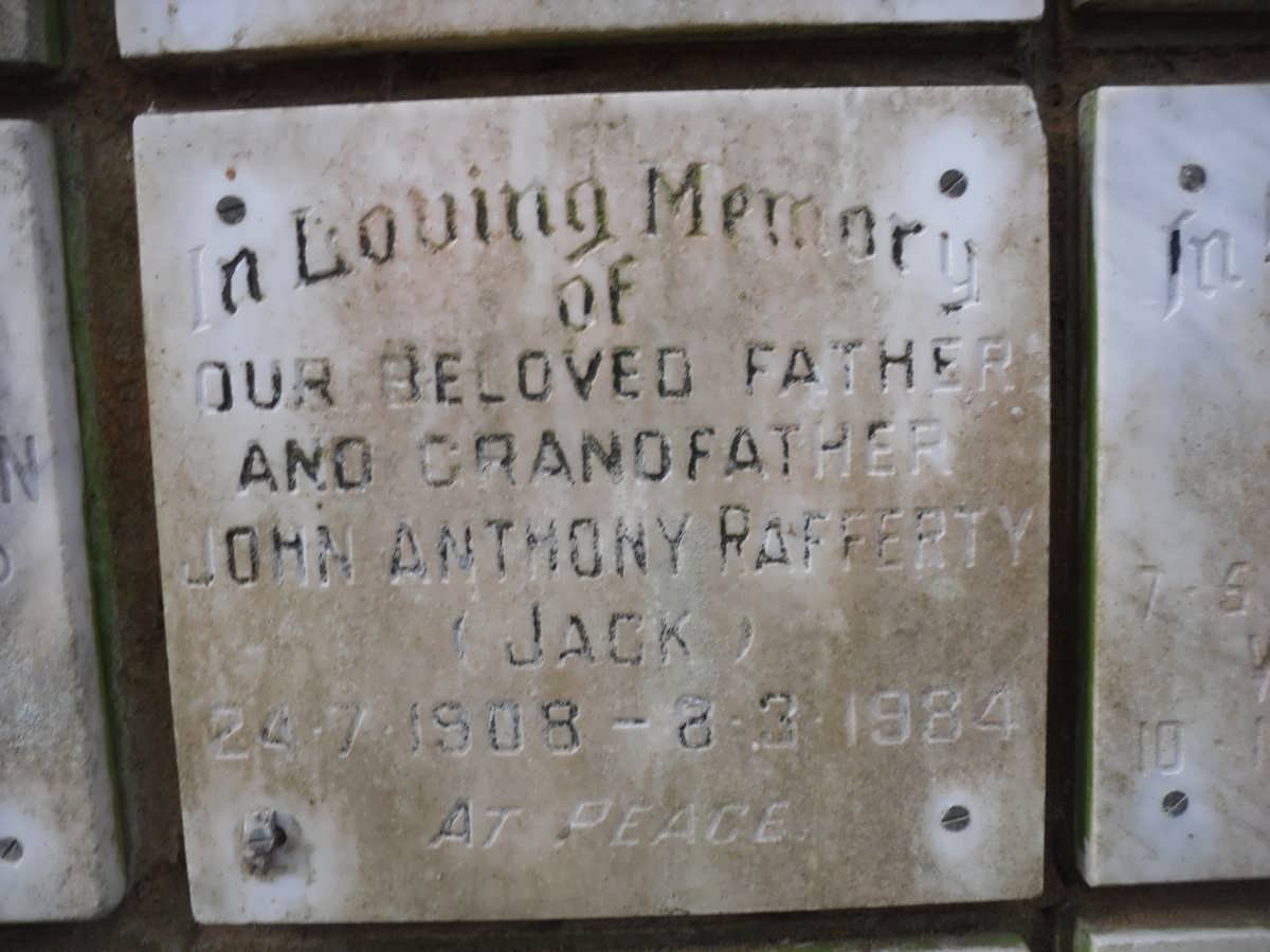 RAFFERTY John Anthony 1908-1984