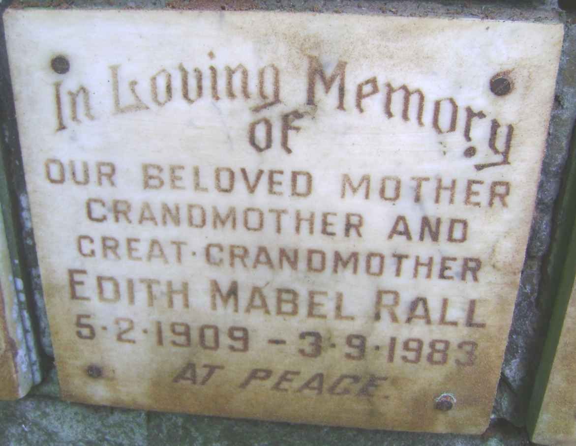 RALL Edith Mabel 1909-1983