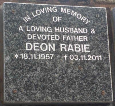 RABIE Deon 1957-2011