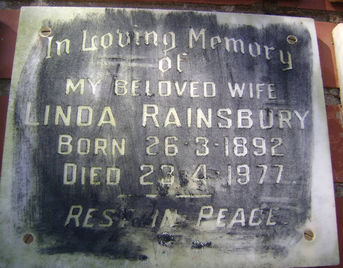 RAINSBURY Linda 1892-1977
