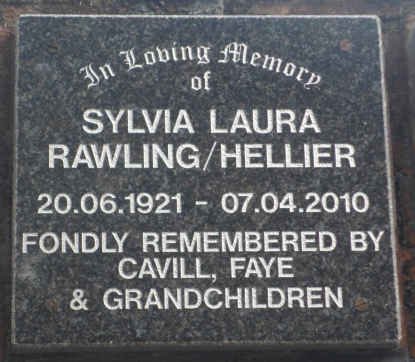 RAWLING Sylvia Laura nee HELLIER 1921-2010