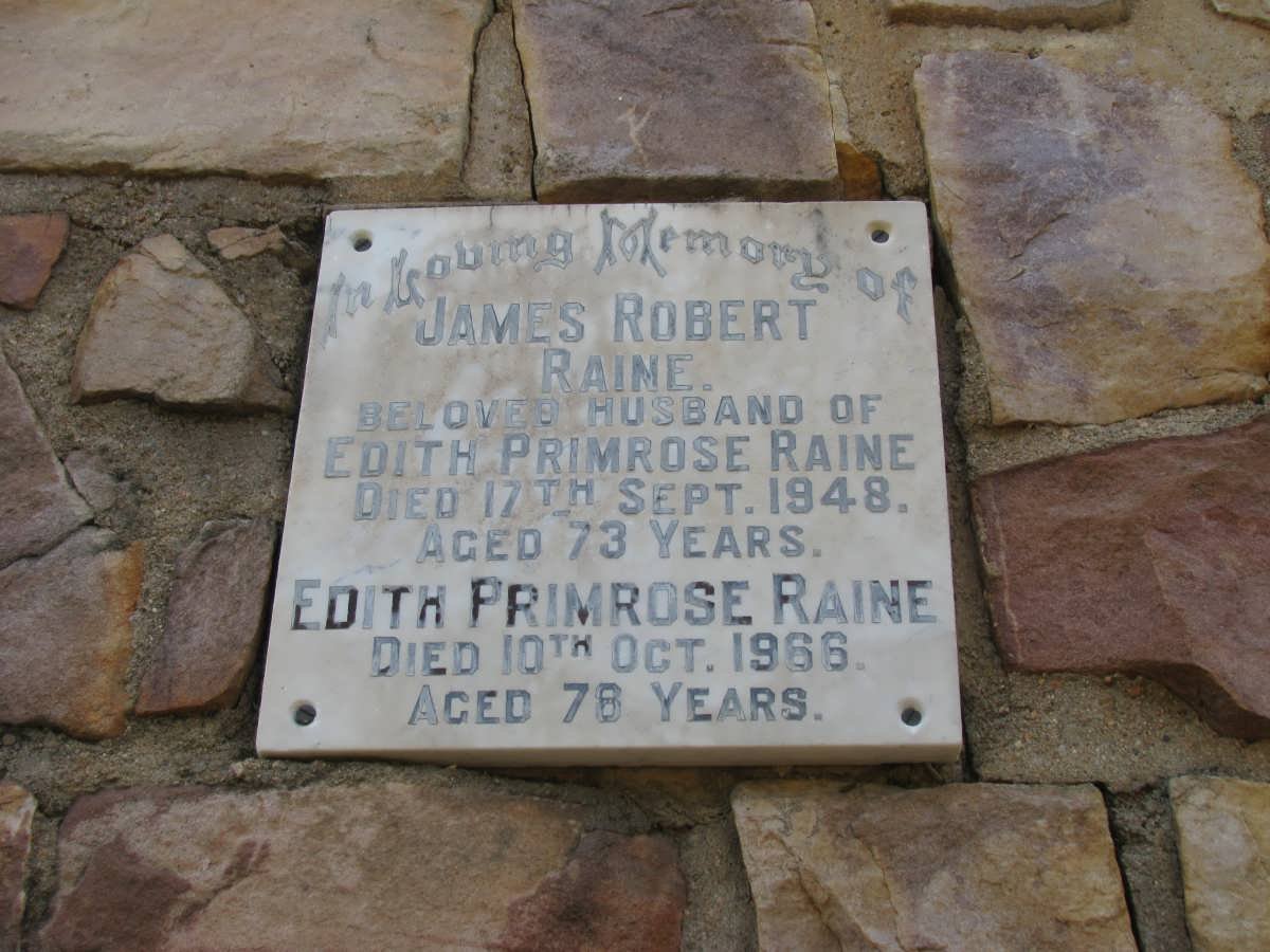RAINE James Robert -1948 &amp; Edith Primrose -1966