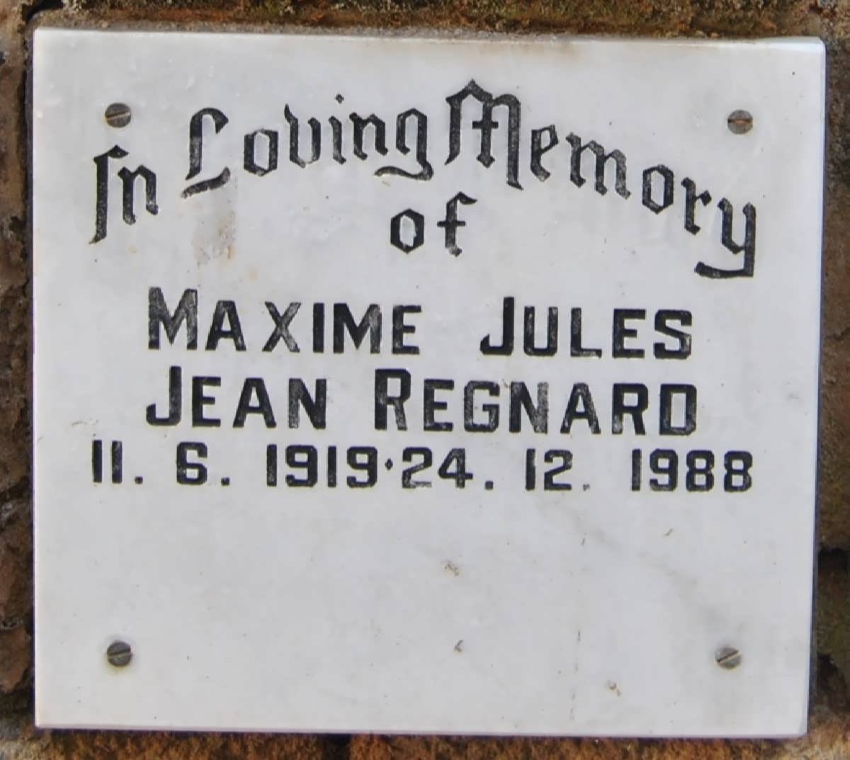REGNARD Maxime Jules Jean 1919-1988