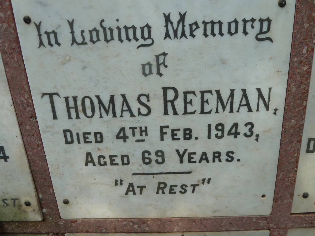 REEMAN Thomas -1943