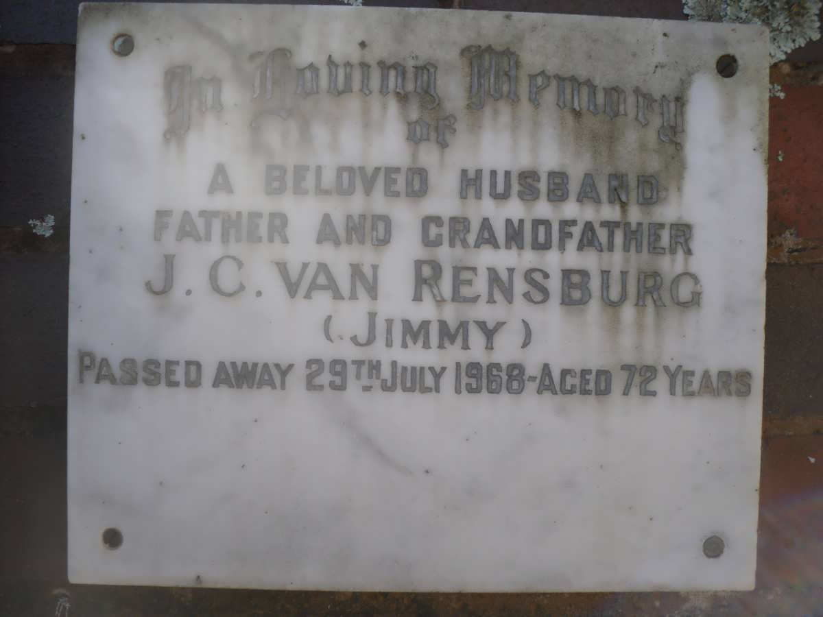 RENSBURG J.C., van -1968