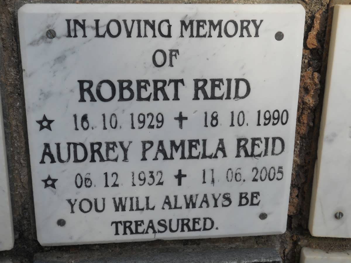 REID Robert 1929-1990 &amp; Audrey Pamela 1932-2005