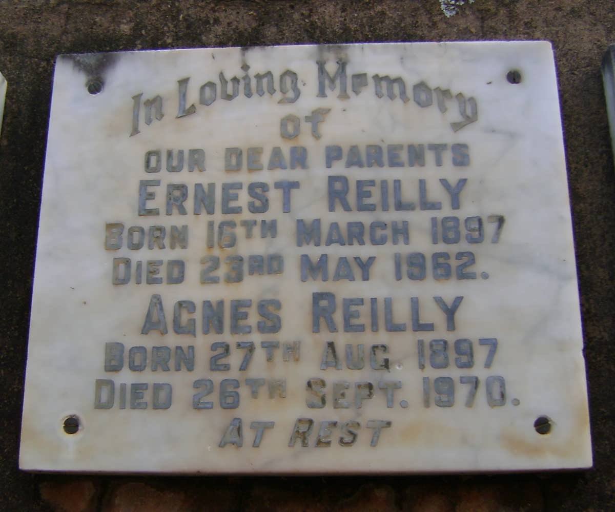 REILLY Ernest 1897-1962 &amp; Agnes 1897-1970