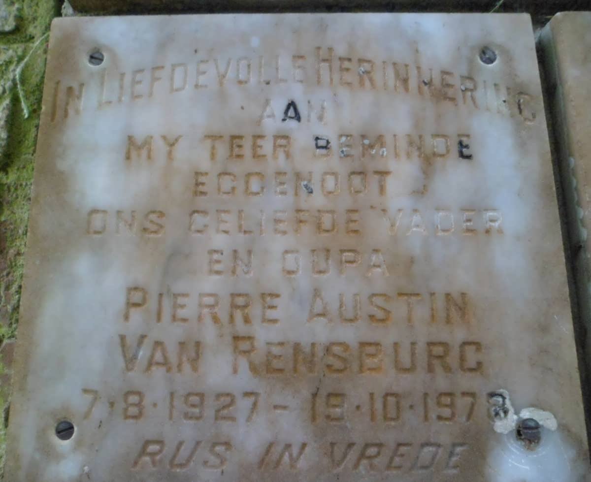 RENSBURG Pierre Austin, van 1927-1978