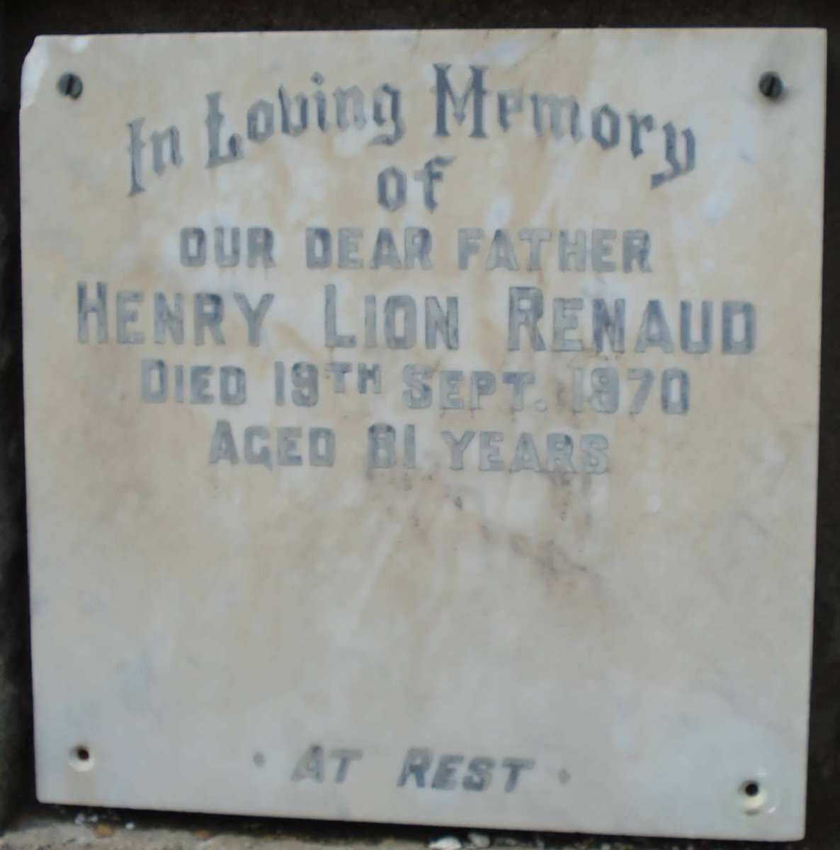 RENAUD Henry Lion -1970