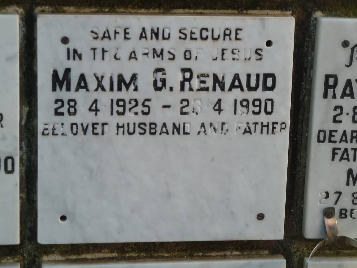 RENAUD Maxim G 1925-1990