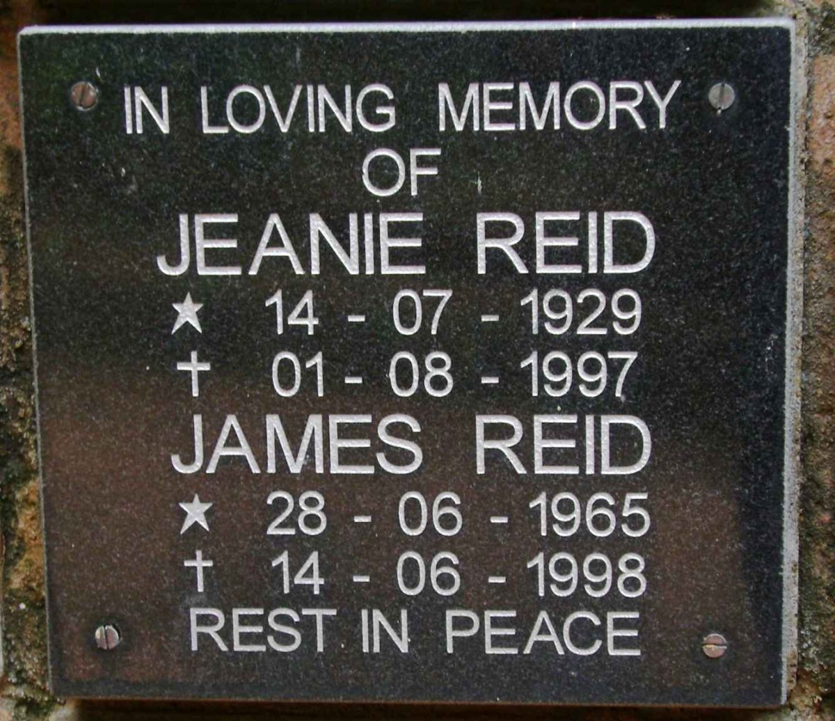 REID James 1965-1998 :: REID Jeanie 1929-1997