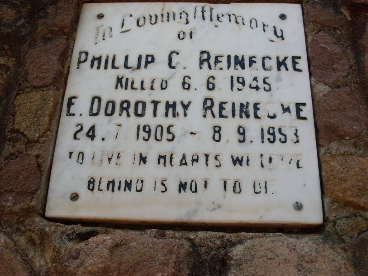 REINECKE Phillip C. -1945 &amp; E. Dorothy 1905-1953