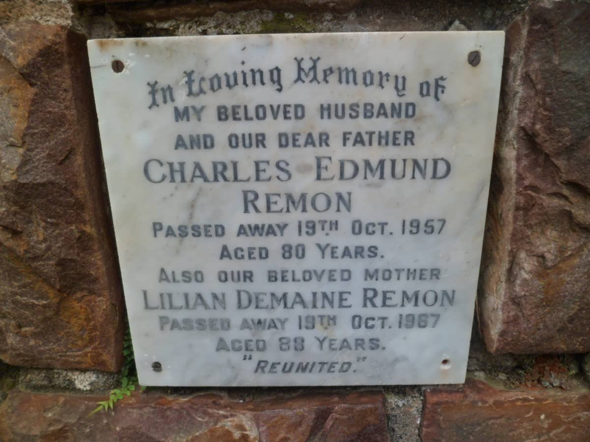 REMON Charles Edmund -1957 &amp; Lilian Demaine -1967