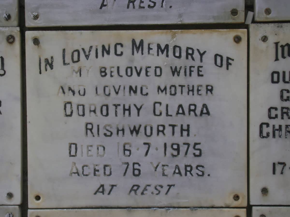 RISHWORTH Dorothy Clara -1975