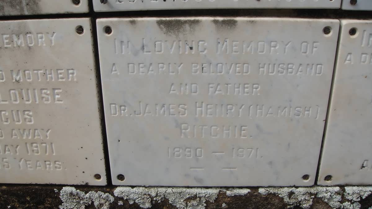 RITCHIE James Henry 1890-1971