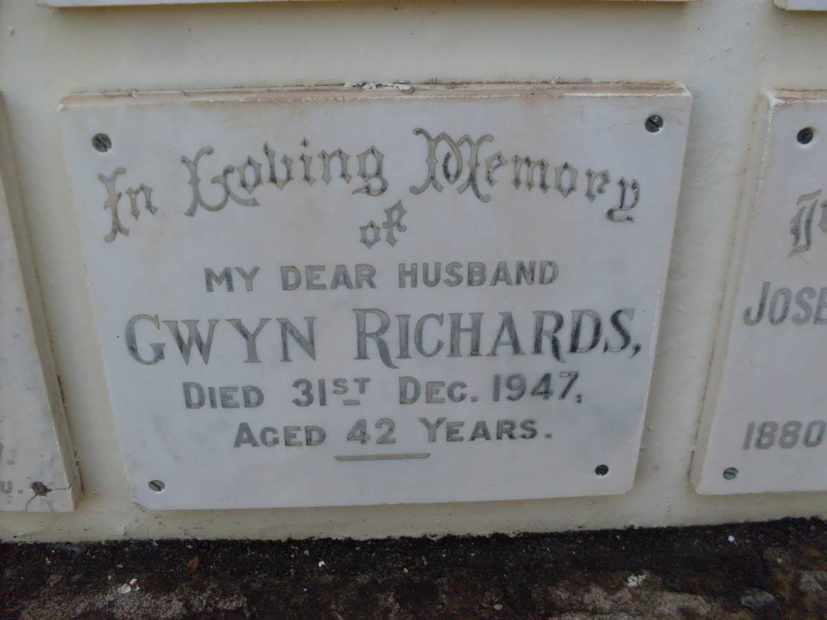 RICHARDS Gwyn -1947