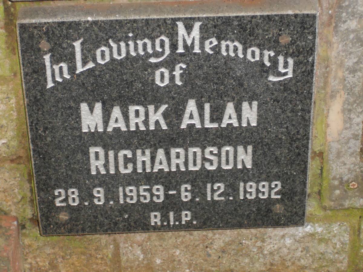 RICHARDSON Mark Alan 1959-1992
