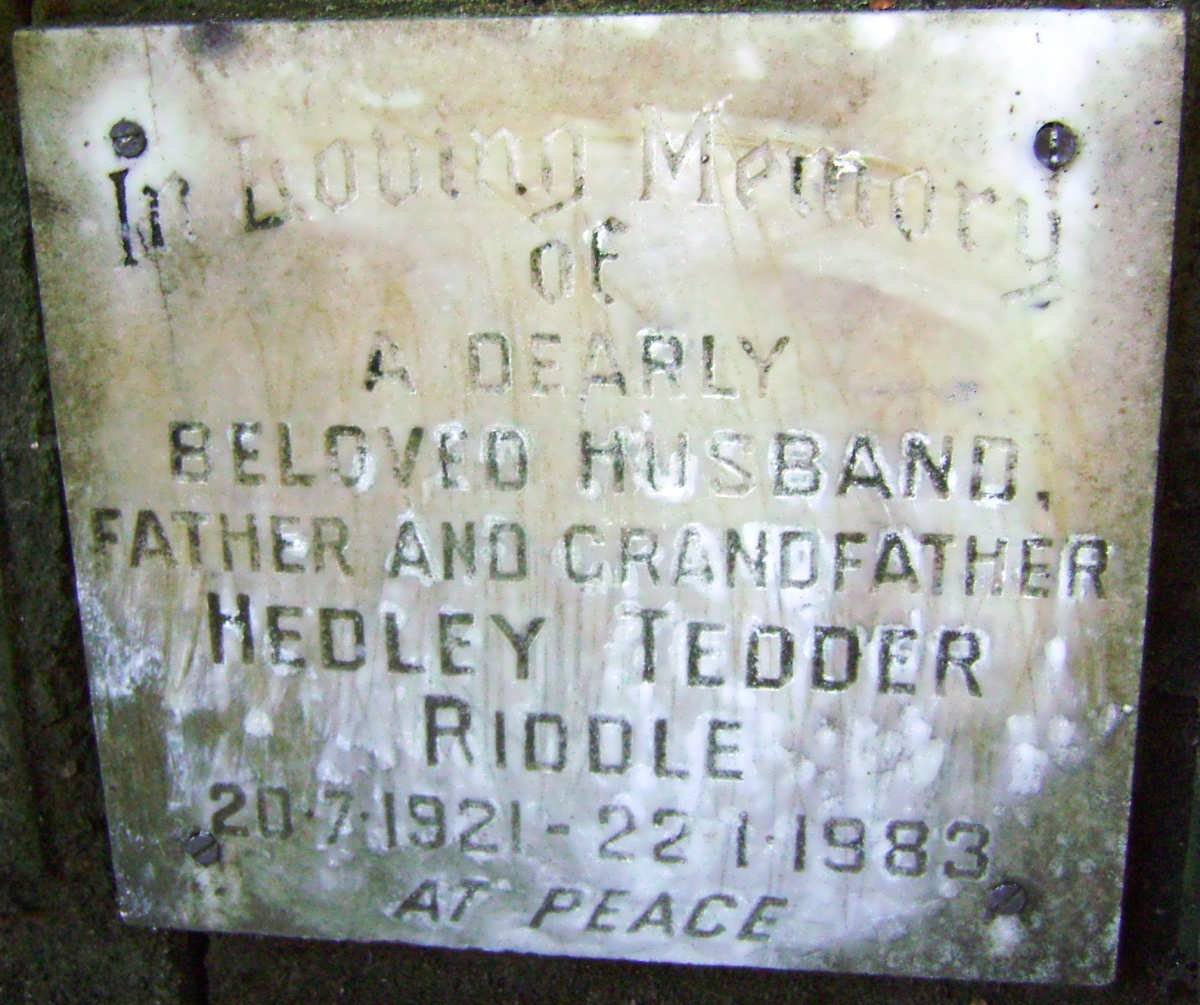 RIDDLE Hedley Tedder 1921-1983