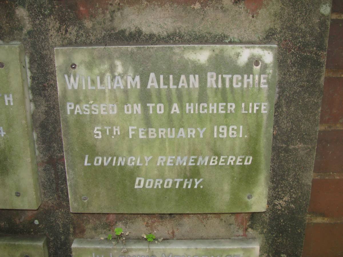RITCHIE William Allan -1961