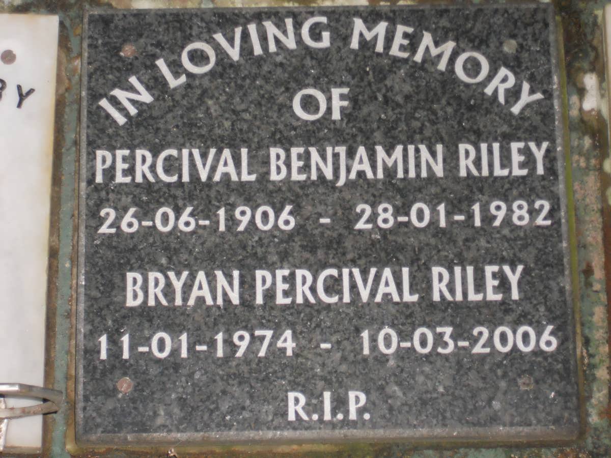 RILEY Percival Benjamin 1906-1982 :: RILEY Bryan Percival 1974-2006
