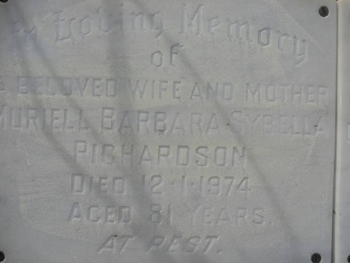 RICHARDSON Muriell Barbara Sybella -1974
