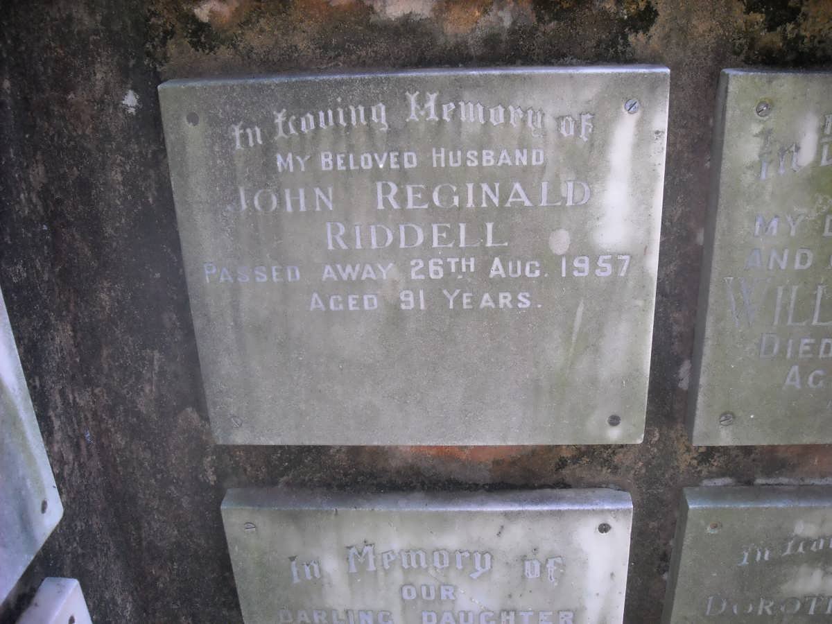 RIDDELL John Reginald -1957