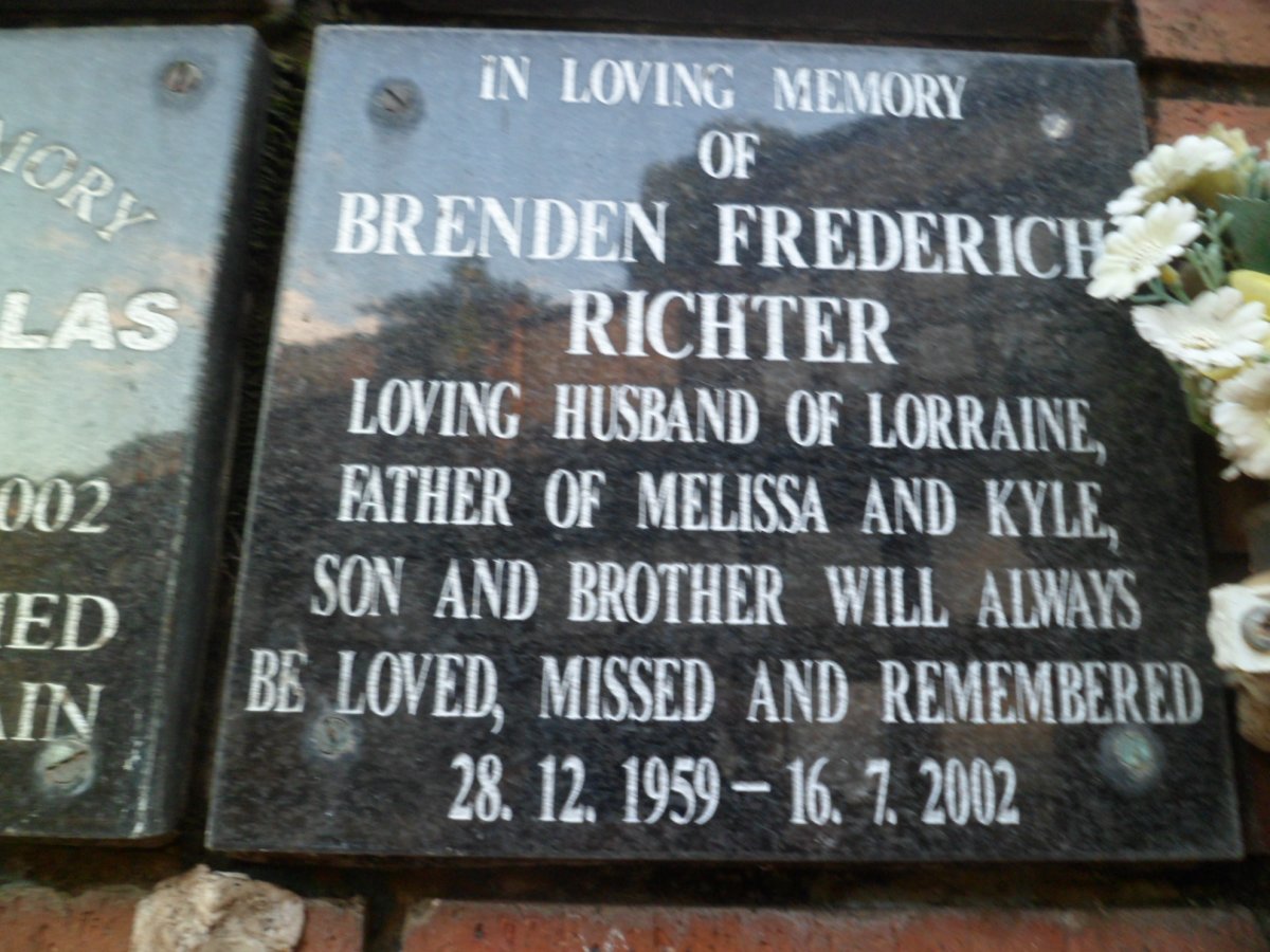 RICHTER Brenden Frederich 1959-2002