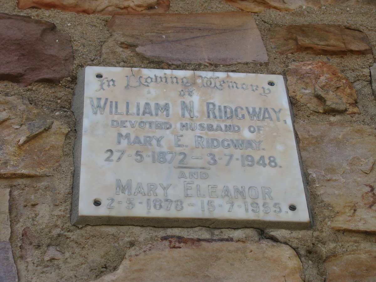 RIDGWAY William N. 1872-1948 &amp; Mary Eleanor 1878-1955