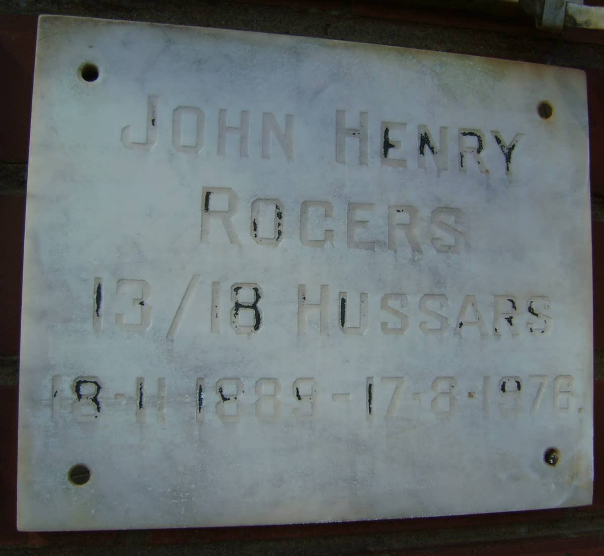 ROGERS John Henry 1889-1976