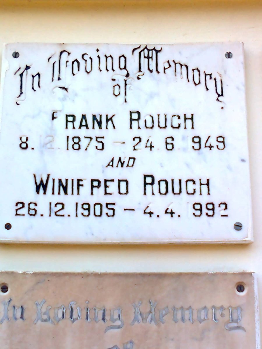 ROUCH Frank 1875-1949 &amp; Winifred 1905-1992