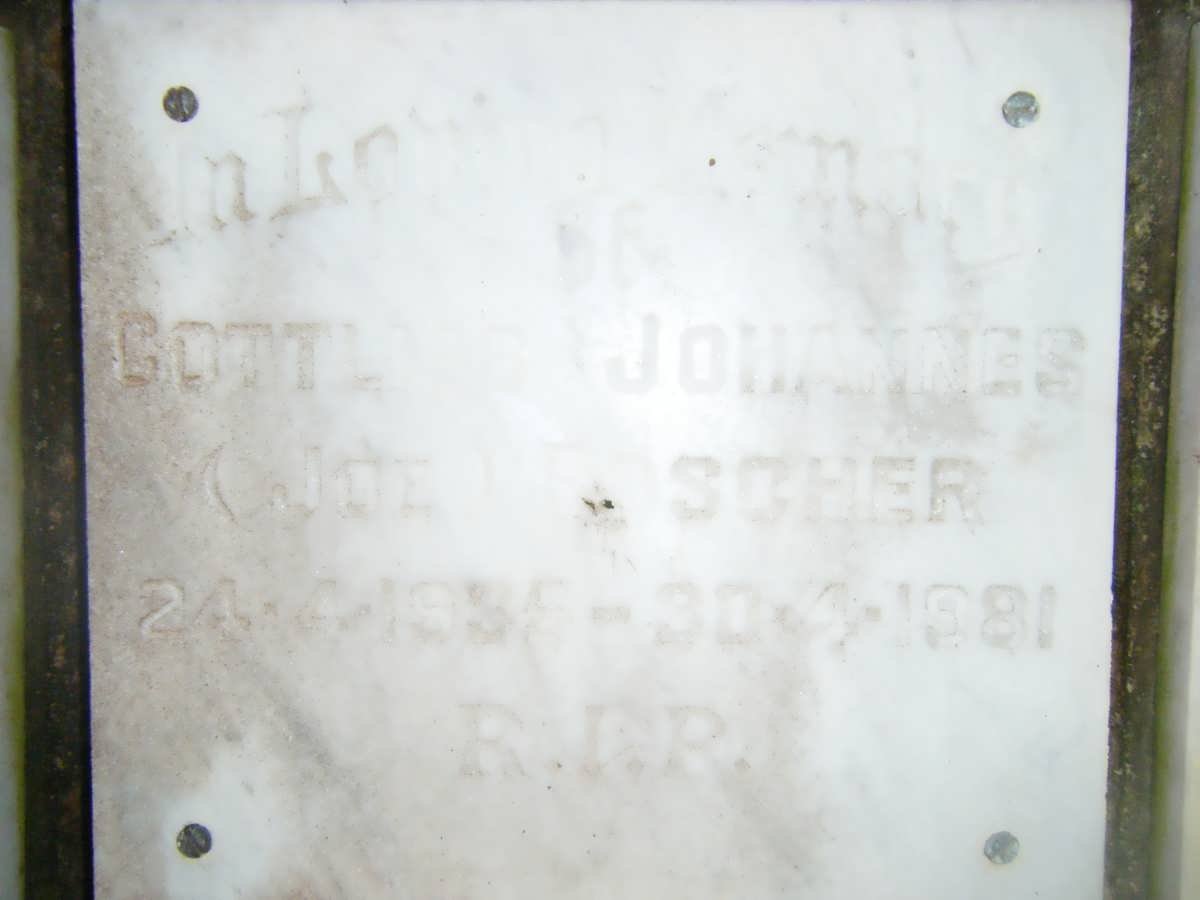 ROSCHER Gottlieb Johannes 1935-1981