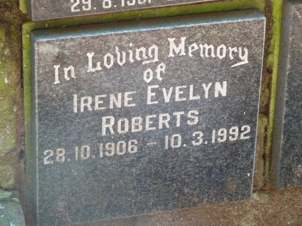 ROBERTS Irene Evelyn 1906-1992