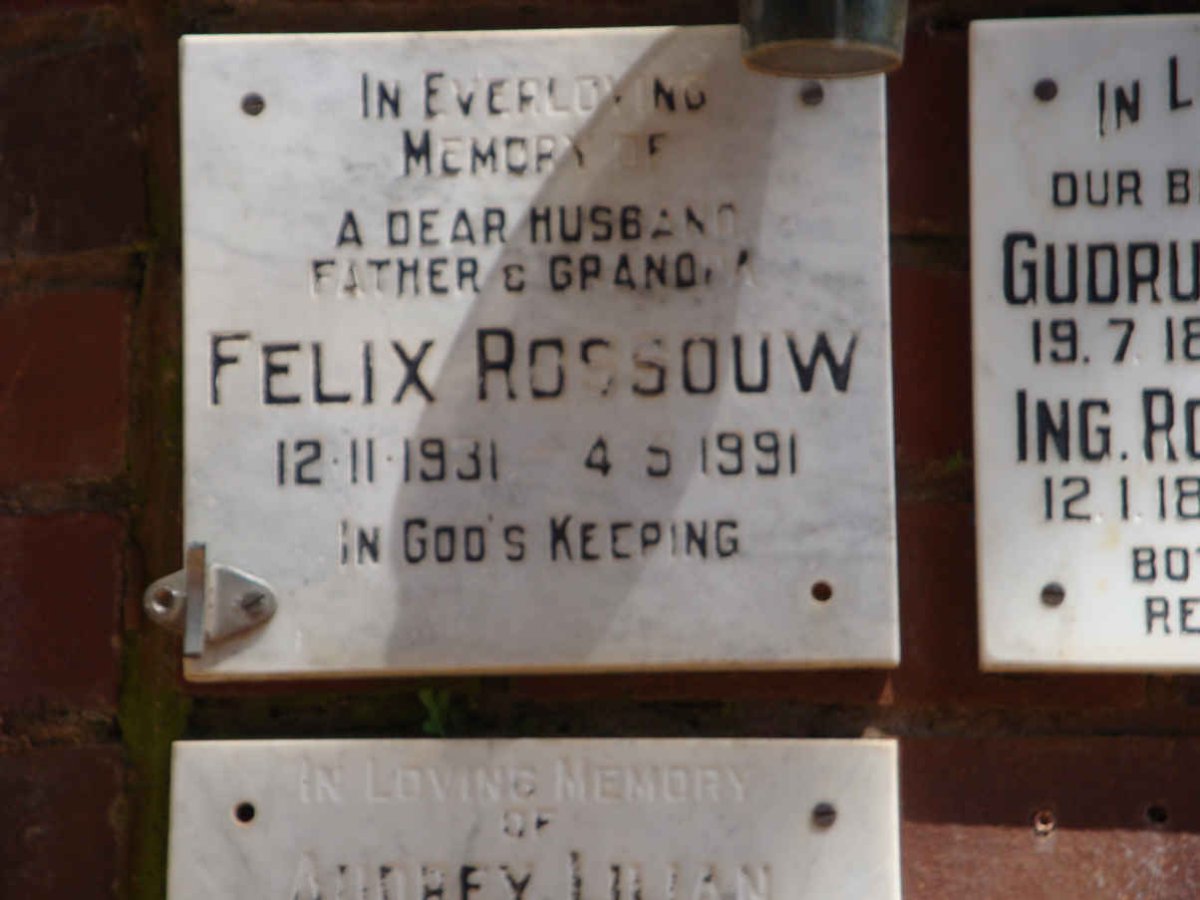 ROSSOUW Felix 1931-1991