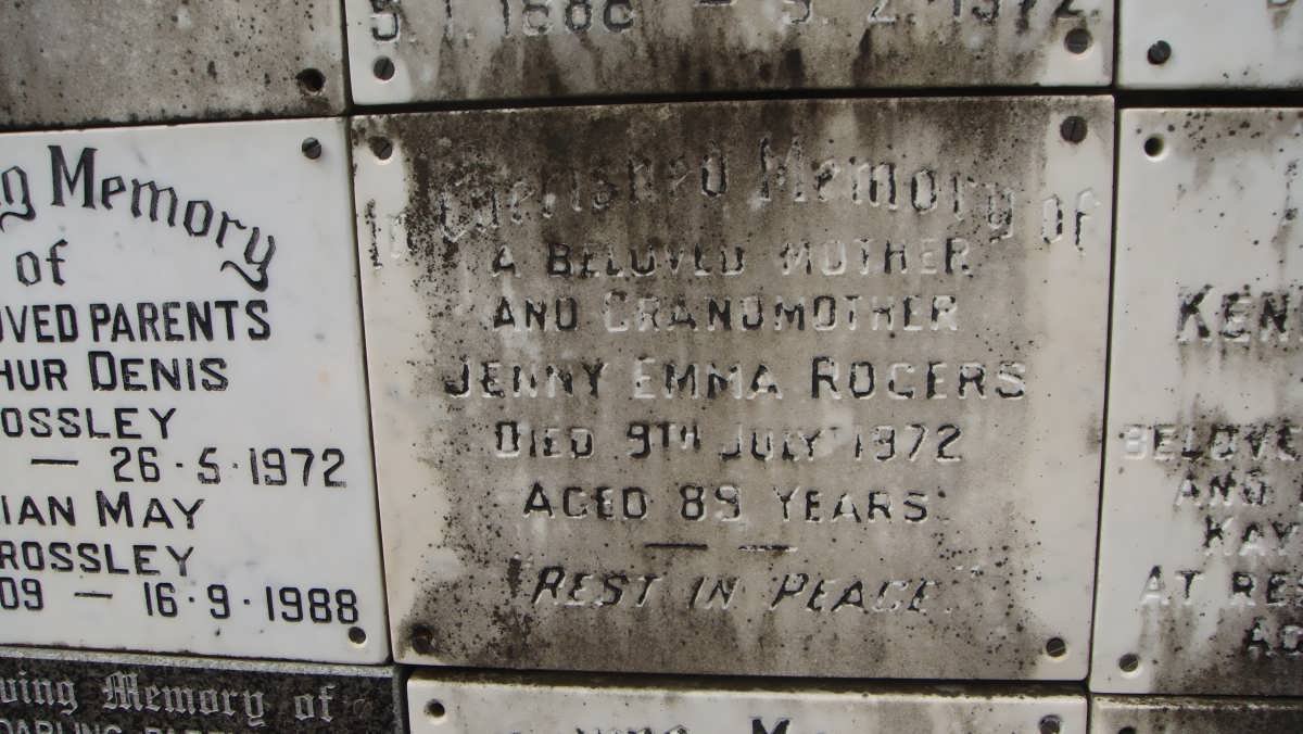 ROGERS Jenny Emma -1972