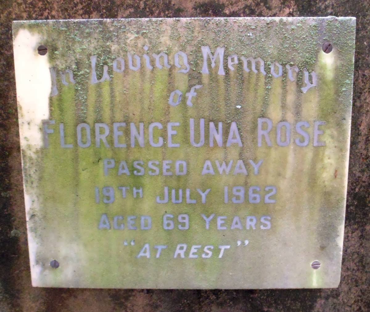ROSE Florence Una -1962