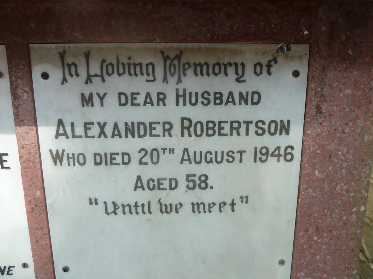ROBERTSON Alexander -1946