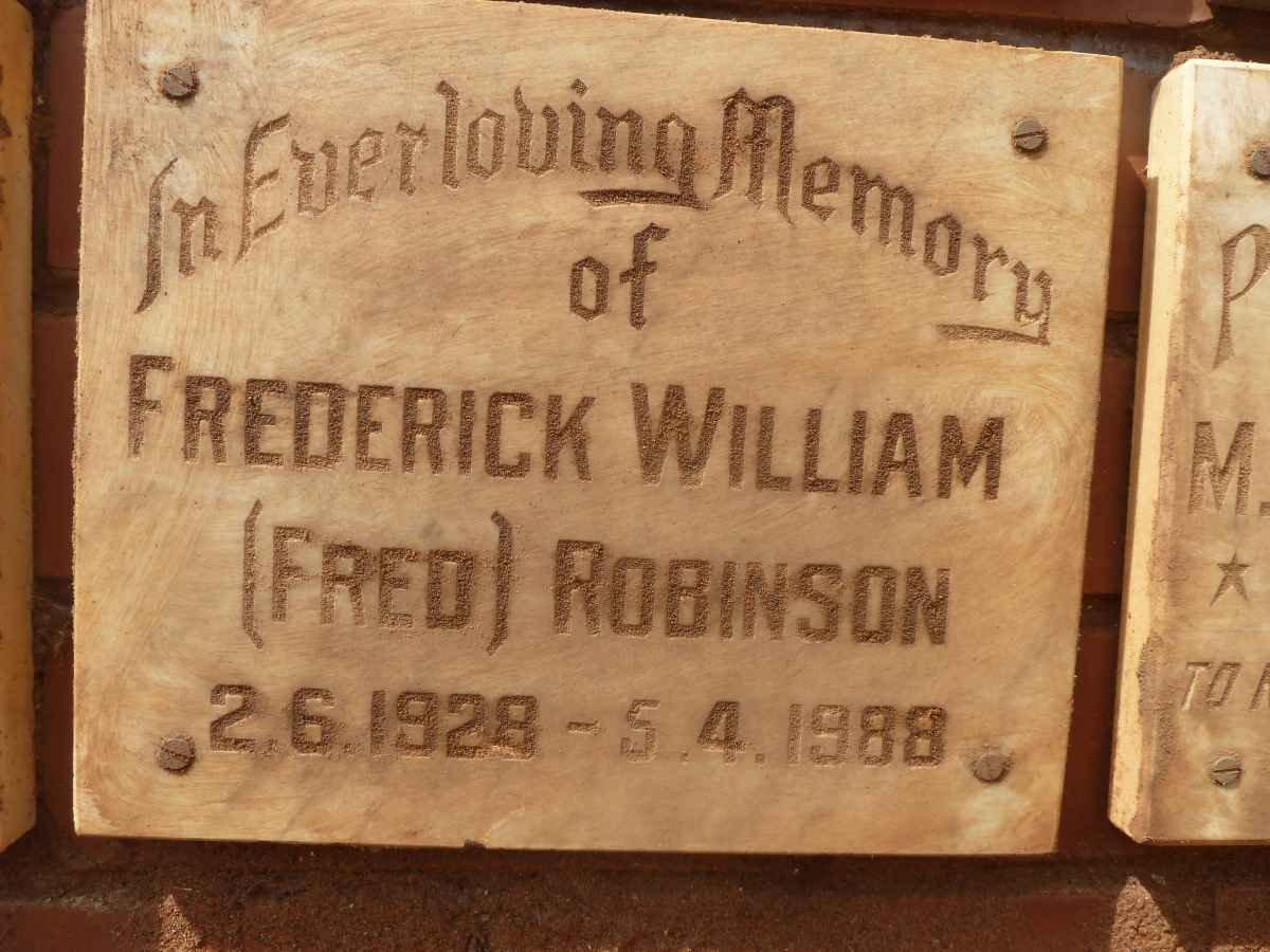 ROBINSON Frederick William 1928-1988