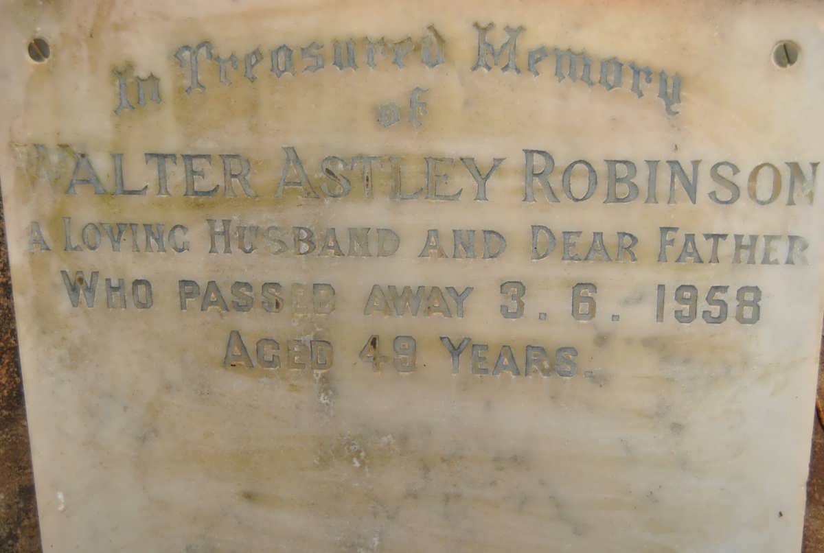 ROBINSON Walter Astley -1958