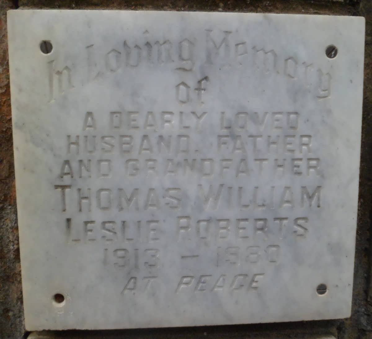ROBERTS Thomas William Leslie 1913-1980